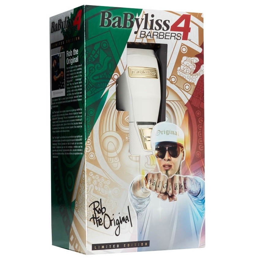 BabylissPro WhiteFX Cordless Clipper – Limited Edition Rob the Original Influencer Collection 